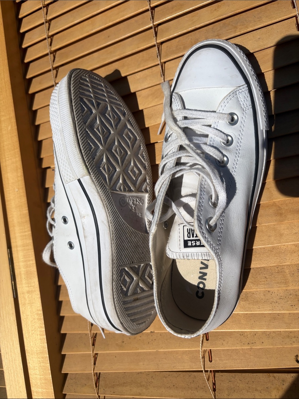Converse White Low-Top Platform Sneakers